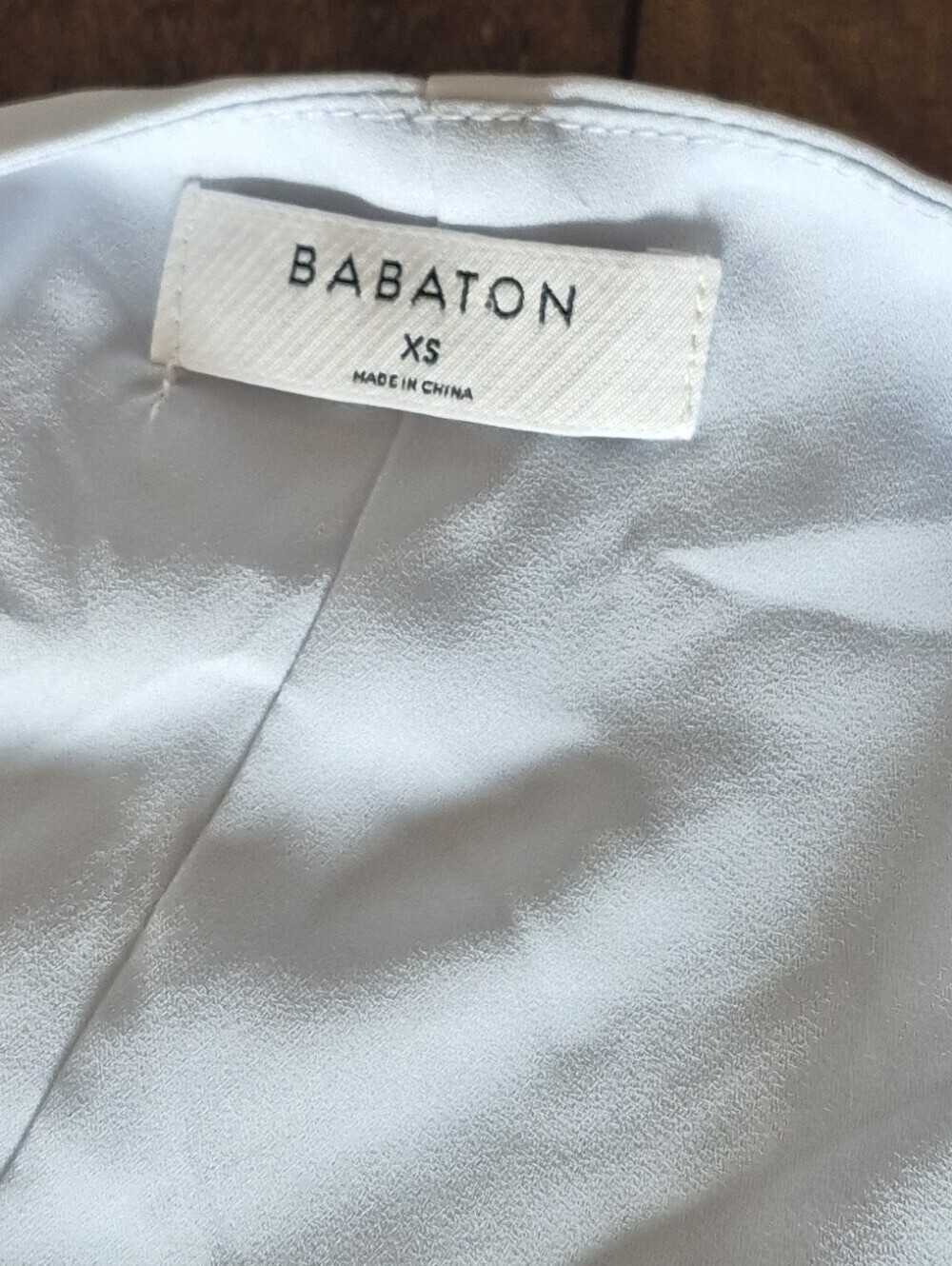 Babaton Light Blue Tie-Front Wrap Dress Size XS Poly Short Sleeve Mini - Picture 7 of 9